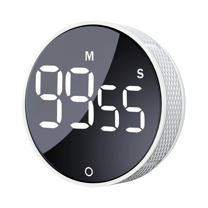 AVINIA AVINIA Digital Kitchen Timers Visual timers Large LED Display Magnetic Countdown Countup Timer for Classroom Cooking Fitness Baking Studying Teaching Easy for Kids and Seniors White 