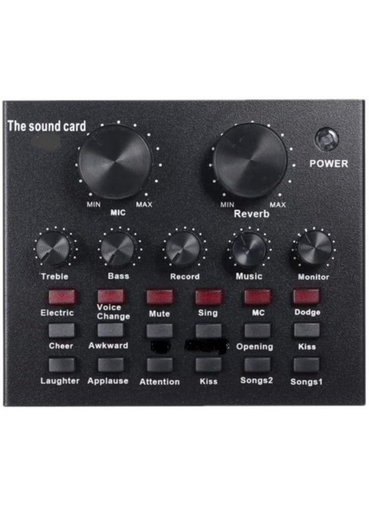 ELTRAZONE ELTRAZONE Multifunctional Live Sound Card USB Audio Interface Intelligent Volume Adjustable Audio Mixer Sound Card for Recording Hosting Speech 