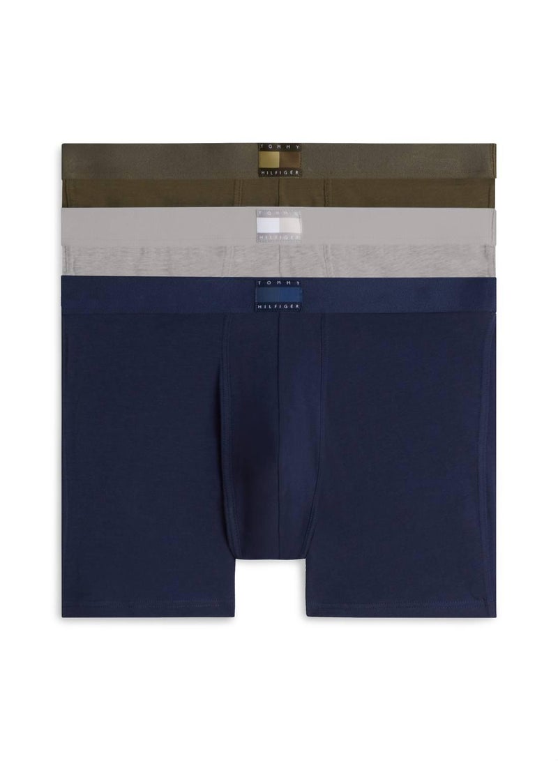 TOMMY HILFIGER 3 Pack Cotton Stretch Boxer Briefs - Image 1