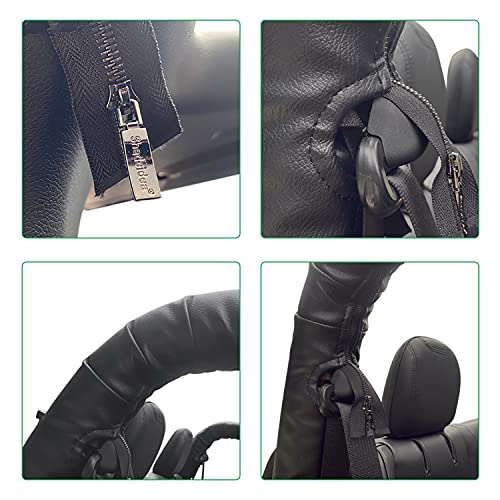 Shadeidea Roll Bar Padding Compatible with Jeep Wrangler JL (2018-2023) 2 Door - Black Vinyl Foam Laminated Pad Cover Kit Protection JLU Sahara Rubicon with Grab Bag - 3 Year Warranty - Image 3