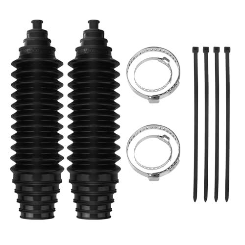 A.I.FORCE Universal Steering Rack and Pinion Tie Rod Boots, Silicone Bellow Boots with 2 Pieces Gaiter Pinion Boots, 4 Pieces Locking C-Clamps and 6 Pieces Cable Ties, Black - Image 4