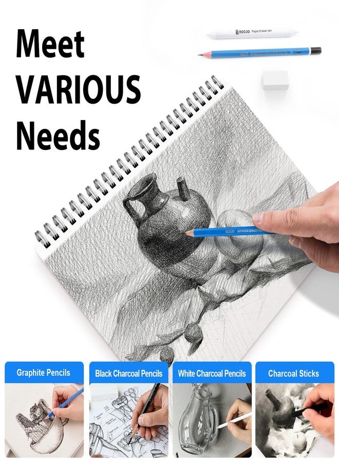ROCOD Sketch Pencils for Kids and Adults Drawing, 26-Piece Profession Sketching Pencils, Drawing Pencil for Artists Beginner Sketching, Art Graphite Pencil 6B to 4H - Image 3