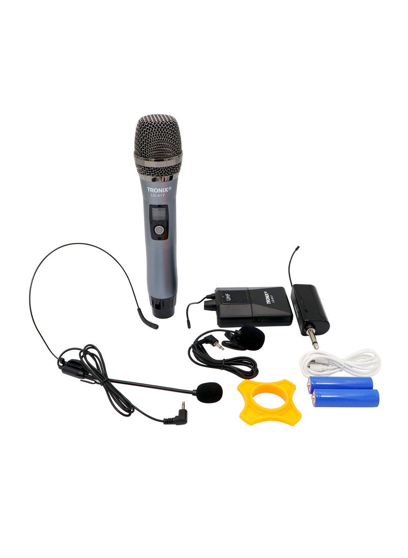 Tronix LD017 Tie Head and Handheld Wireless Microphone, 1 Piece