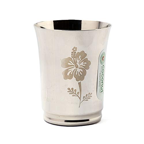 KCL Ekonomica Stainless Steel Laser Etching Water Glass/Drinking Glass/Tumblers - Capacity - 250ML Each Glass- Pack of 6 - Image 2