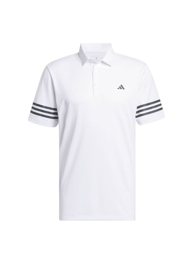 adidas Originals Adidas Core 3Strp Polo White Golf Polo Shirts For Men S - Image 1