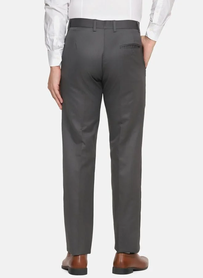 Take Two Men Grey Formal Trousers - Classic Fit