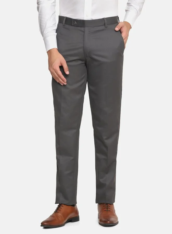 Take Two Men Grey Formal Trousers - Classic Fit