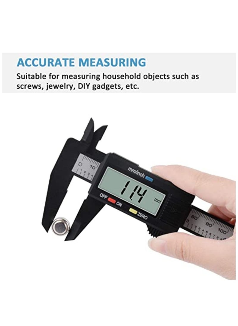 MIRFA - Digital Caliper 0-6 Inch Calipers Measuring Tool  Electronic Micrometer Caliper with Large LCD Screen Auto-off Feature Inch and Millimeter Conversion - Image 1