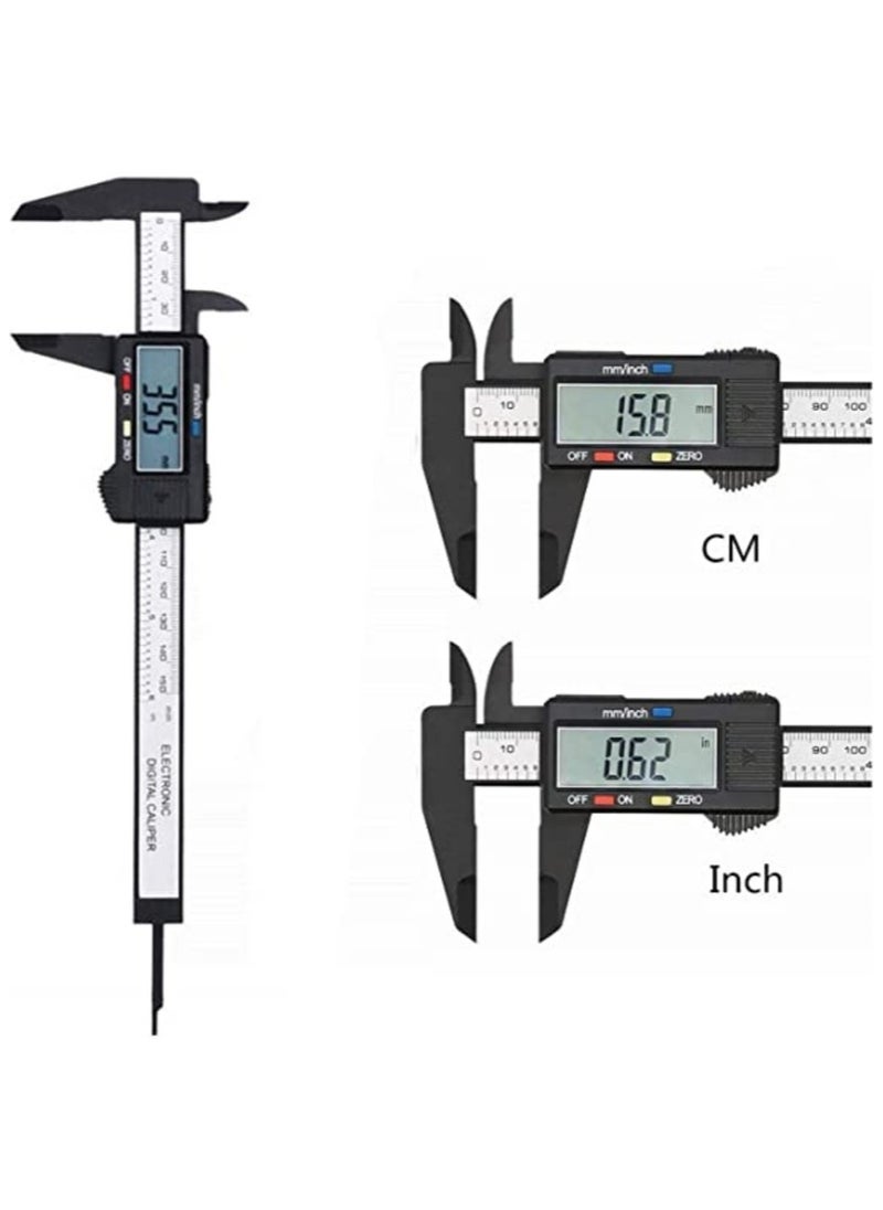 MIRFA - Digital Caliper 0-6 Inch Calipers Measuring Tool  Electronic Micrometer Caliper with Large LCD Screen Auto-off Feature Inch and Millimeter Conversion - Image 1