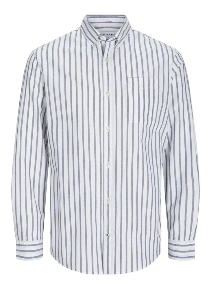 JACK & JONES  Stripe Long Sleeve Button Down Shirt for Men | Best Price UAE