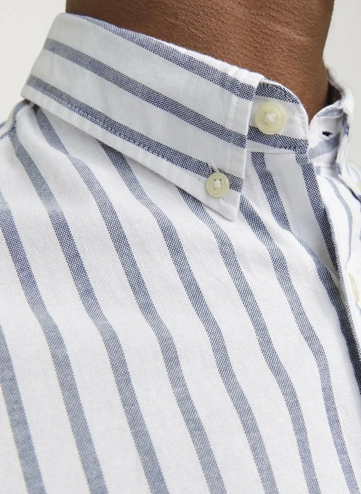 JACK & JONES  Stripe Long Sleeve Button Down Shirt for Men | Best Price UAE