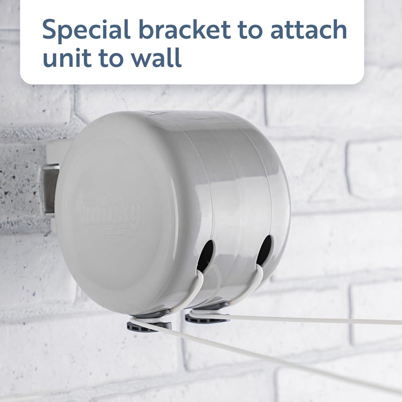 minky Homecare Retractable Clothesline, PVC Coated, Outdoor | Dual Line | Heavy Duty | Space Saving | 49 Feet, Pack of 4 - Image 5