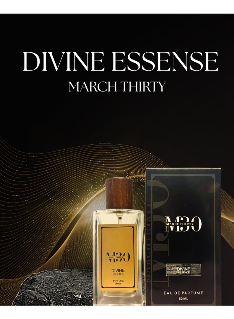March Thirty Divine Essence by March Thirty – Unisex Eau de Parfum 50ML | Rose, Oud & Leather | Long-Lasting Arabic Fragrance - Image 2