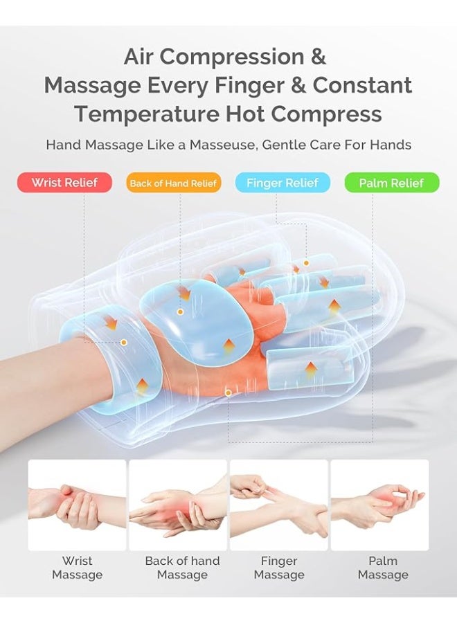 جهاز تدليك يدوي مزود بوظيفة تسخين لتخفيف آلام التهاب المفاصل في الرسغ، 3 أوضاع للتدليك، 3 مستويات للتسخين، 5 مستويات للشدة، لاسلكي، قابل لإعادة الشحن، محمول لتخفيف الألم، مناسب كهدية للرجال والنساء على حد سواء. - Image 3