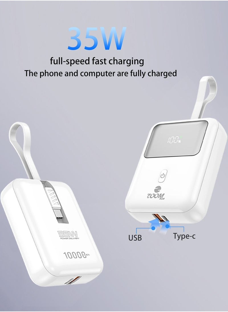 Zoom Plus - ZPC101 10000mAh 35W Ultra Fast Charging Power Bank 1 Input 1 Output External Battery Pack - Image 1