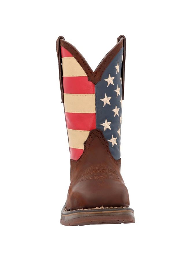 Durango Men's DB020 Western Boot, dark brown/union flag, 8 M US - Image 5