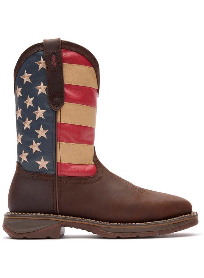 Durango Men's DB020 Western Boot, dark brown/union flag, 8 M US - Image 3