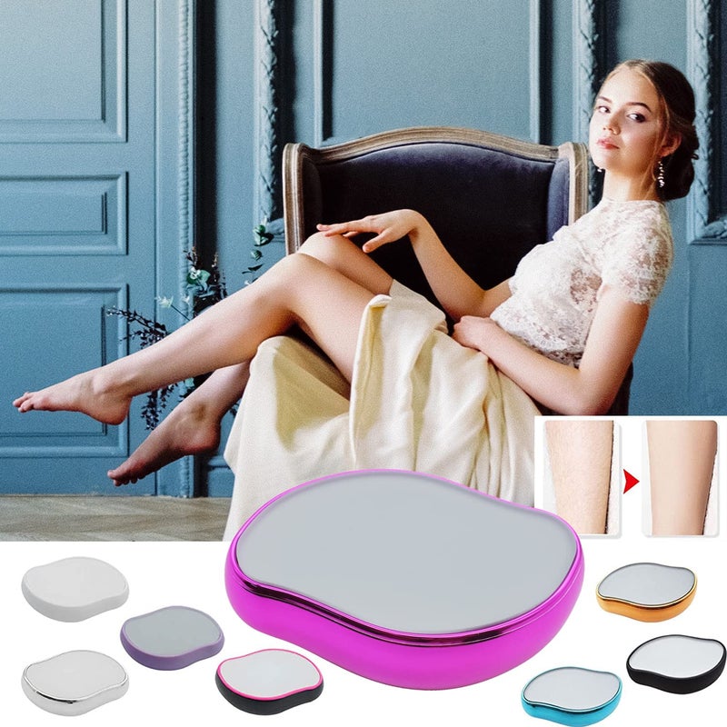woobles Crystal Hair Eraser for Women and Men, Magic Hair Eraser Crystal Hair Remover, Painless Exfoliation Hair Removal Tool for Arms Legs Back black - Image 2