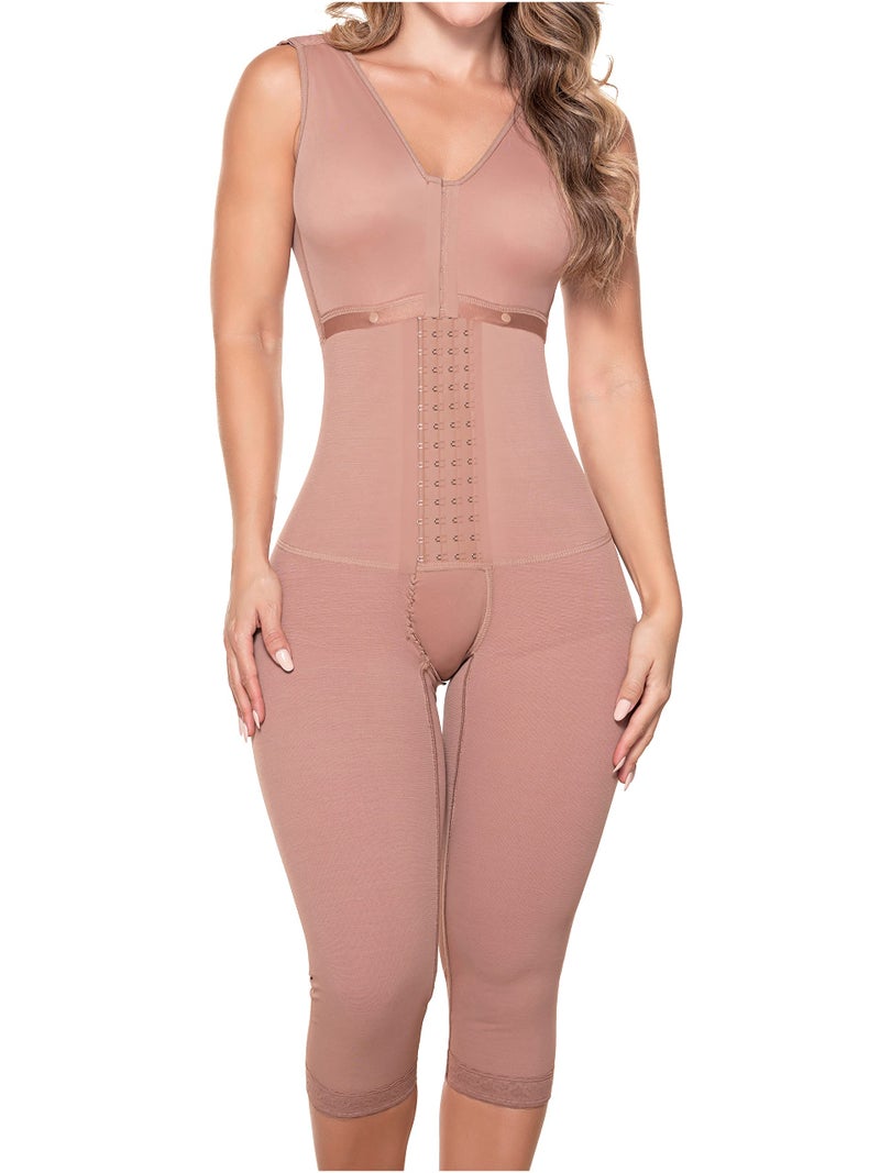 Sonryse 052 Fajas Colombianas Reductoras y Moldeadoras Post Surgery BBL Stage 2 Liposuction Compression Shapewear Bodysuit Garments Mocha 3XL - Image 1
