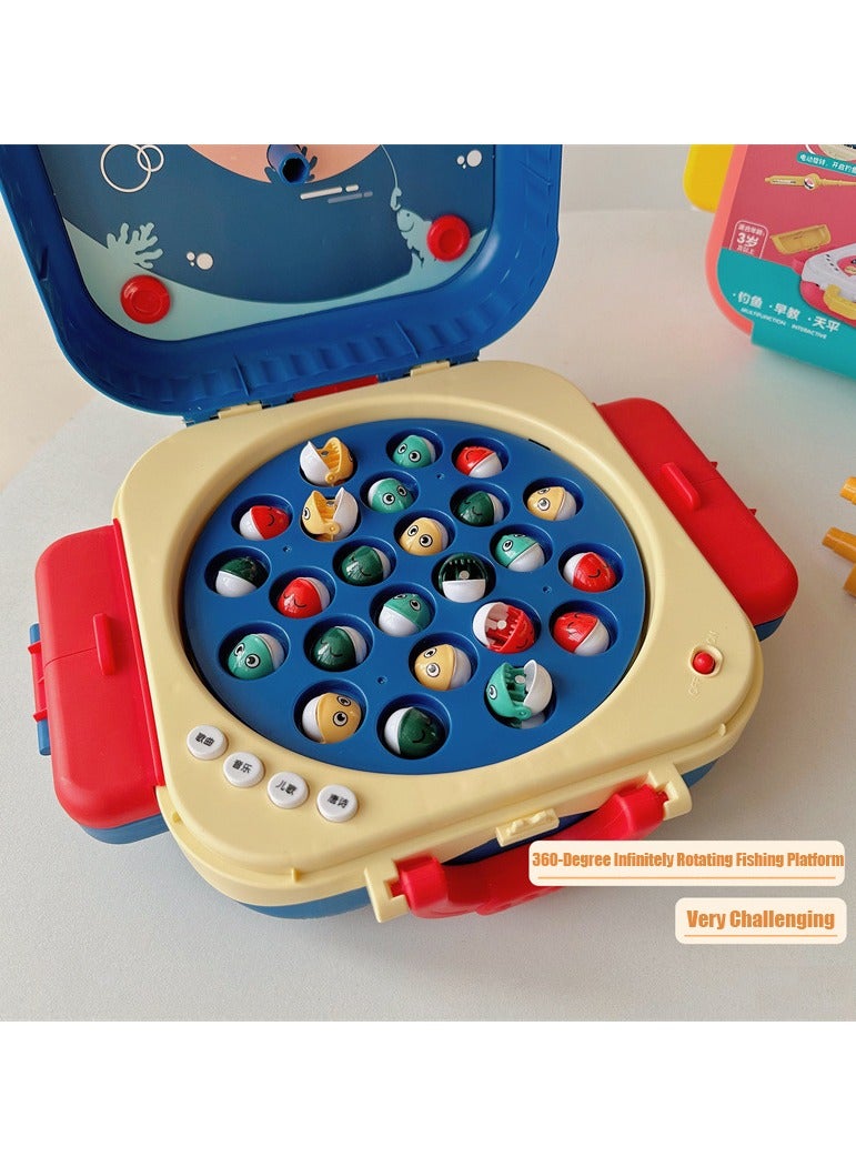 VUCATIN Fishing Toys for Kids Balance Scale Games Early Childhood Parent-Child Interactive Games With Music Stories 2 Toy Fishing Rods 21 Fish Learning and Educational Toys Sound Effect Toys (Red) - Image 3