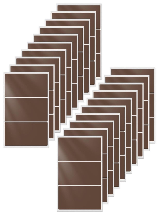 YIKIADA Rectangle Labels 4" × 2" Color Coding Vinyl Stickers Brown 60 PCS - Image 1