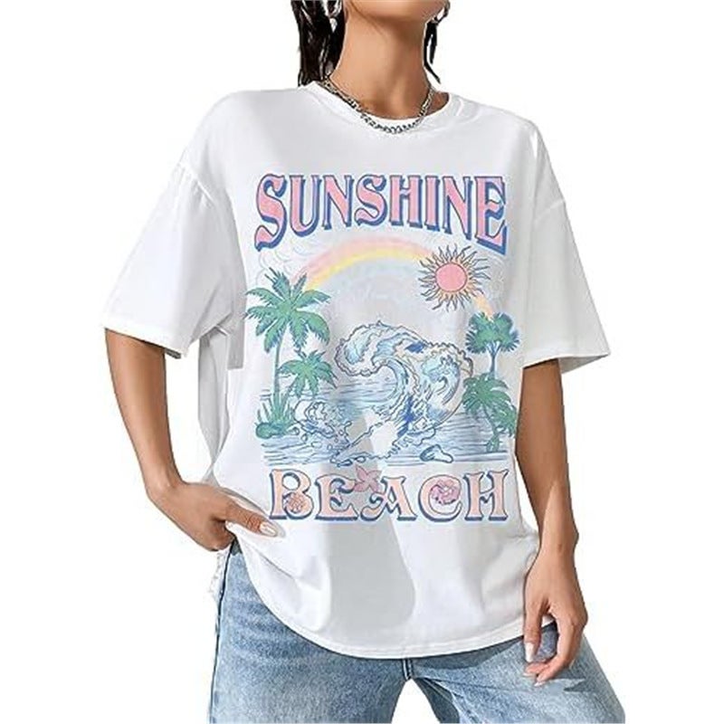 Round Neck Fun Pattern Wish Short Sleeve Top Men'S And Women'S T-Shirt Printing - Image 1