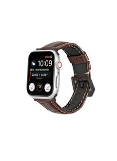 Compatible with Apple Watch Band 42mm 44mm 45mm 49mm, Genuine Leather Strap for iWatch Series 7/6/SE/5/4/3/2/1 Women Men