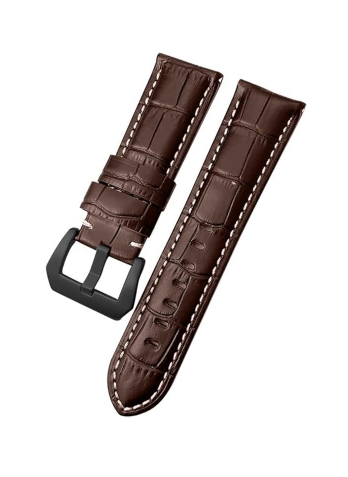 Generic - Compatible with Apple Watch Band 42mm 44mm 45mm 49mm, Genuine Leather Strap for iWatch Series 7/6/SE/5/4/3/2/1 Women Men - Image 1