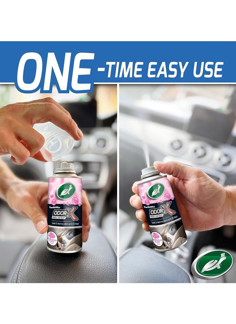 TURTLE Odor X Whole Car Blast Car Odor Remover Seek & Destroy Odors Upto 30 Days 100ml Bubble Gum Burst Scent  - Image 5