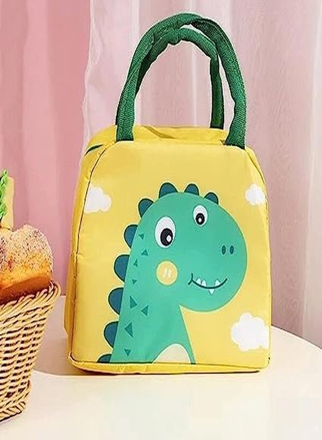 KARDIFF Lunch Box Thermal Insulated Lunch Box Meal Prep Containers Portable Lunch Bags Water Resistant Oxford Cloth Cartoon Colors Insulated Bag (Dinosaur), 6 Litre - Image 2