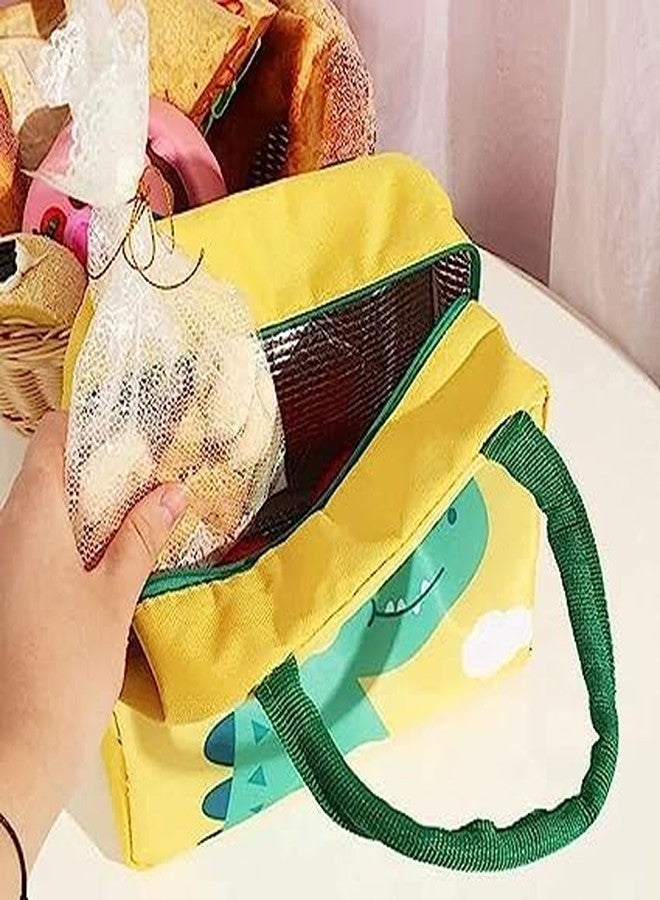 KARDIFF Lunch Box Thermal Insulated Lunch Box Meal Prep Containers Portable Lunch Bags Water Resistant Oxford Cloth Cartoon Colors Insulated Bag (Dinosaur), 6 Litre - Image 3