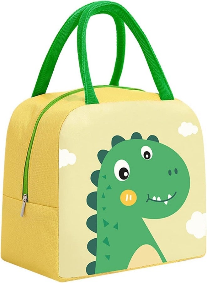 KARDIFF Lunch Box Thermal Insulated Lunch Box Meal Prep Containers Portable Lunch Bags Water Resistant Oxford Cloth Cartoon Colors Insulated Bag (Dinosaur), 6 Litre - Image 1