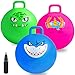 Hymaz Bounce Balls with Handles for Kids 3 Pack Hopper Ball for Kids 36 Hippity Hop Balls 18 Inch with Air Pump Jumping Bouncing Ball Ride On Toys for Sports Games Balance Exercise Fun - Image 4