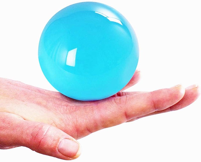 Aqua Acrylic Contact Juggling Ball - 76mm (3 Inches) -Blue