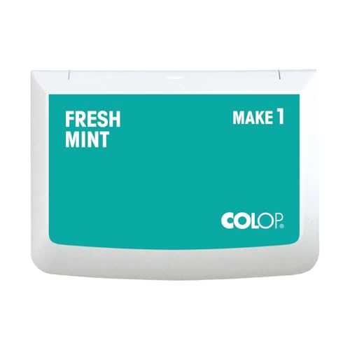 COLOP Make Series, Ink Stamp Pads, with Non-Toxic Premium Ink, Water-Based Acid-Free (Fresh Mint, Make 1-1-15/16" x 3-1/2") - Image 1
