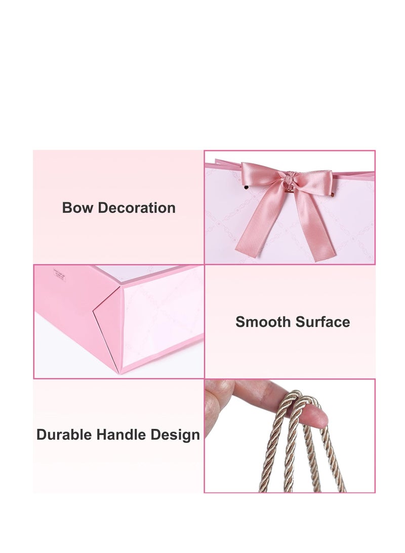 SYOSI Gift Bags with Bow Ribbon 4 Pcs Medium Paper Gift Bag Present Bags with Handles for Women Girls Birthday Bridesmaid Valentines Wedding Party  - Image 4