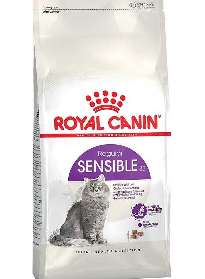 رويال كانين طعام جاف رجولار سينسيبل 33 للتغذية الصحية للقطط العادية الحساسة 4كيلوجرام - Image 1
