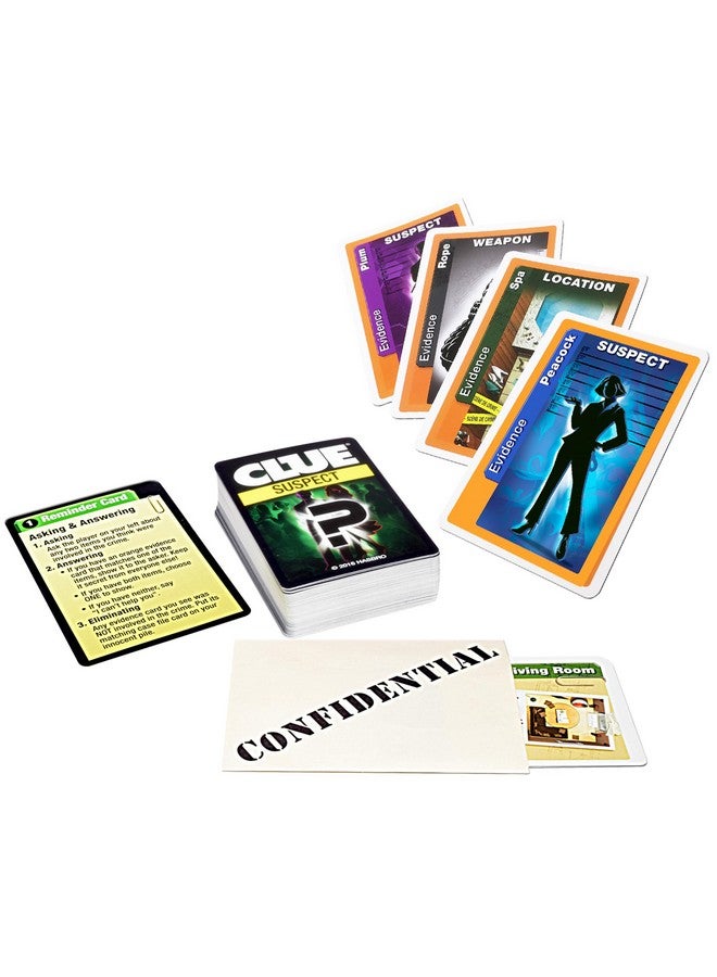 Winning Moves Clue Suspect Card Game - All The Fun of Clue - in Minutes!, Portable Card Game Edition of the Mystery Game Clue, for 3 to 4 Players, Ages 8+ - Image 2