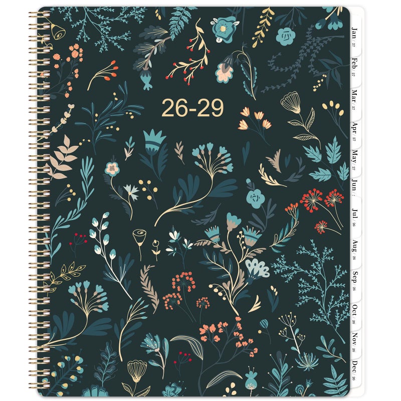 Artfan 2026-2029 Monthly Planner - 3 Year Planner 2026-2029, Jul. 2026 - Jun. 2029, 9" x 11", 3 Year Calendar Planner 26-29, 36 Monthly Calendar with Tabs, Notes Pages, Inner Pocket - Green Leaves - Image 1