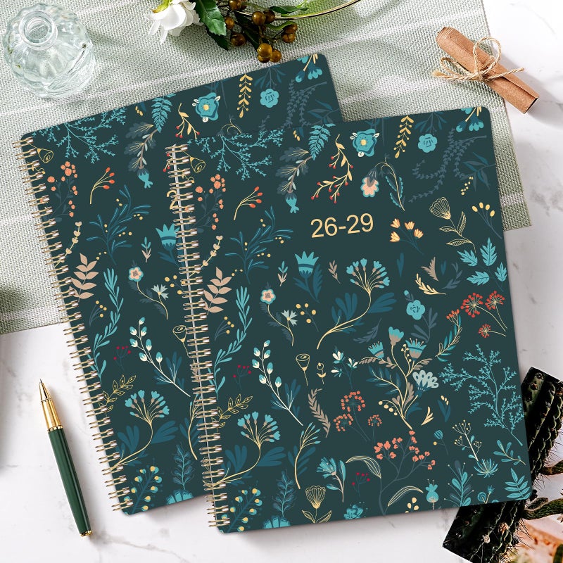 Artfan 2026-2029 Monthly Planner - 3 Year Planner 2026-2029, Jul. 2026 - Jun. 2029, 9" x 11", 3 Year Calendar Planner 26-29, 36 Monthly Calendar with Tabs, Notes Pages, Inner Pocket - Green Leaves - Image 2