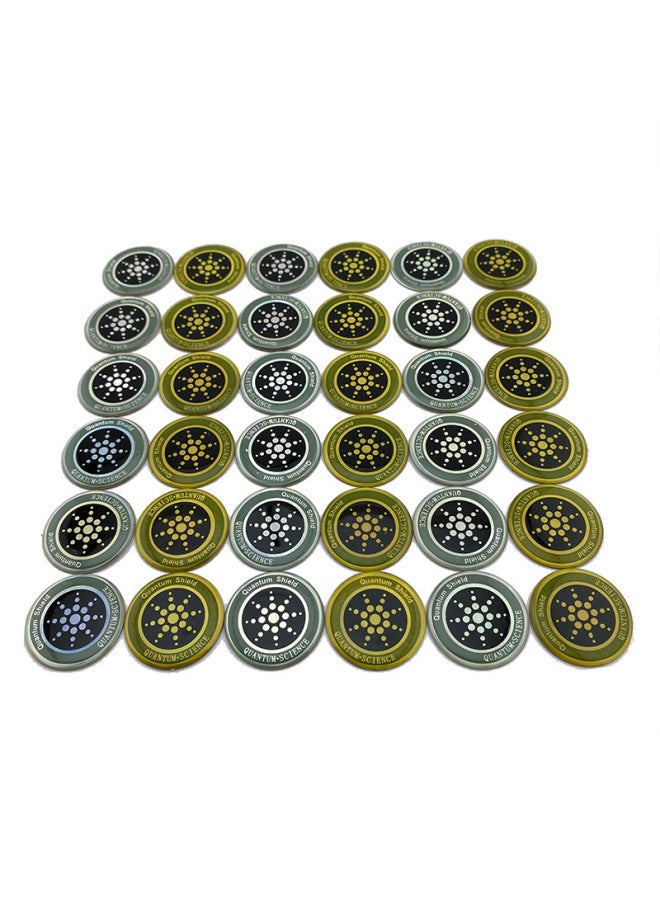 Generic Round Epoxy Mobile Phone Stickers Gold Silver Mobile Phone Shield Large Quantity Welcome To Order Opp Bags-Color:Silver  - Image 2
