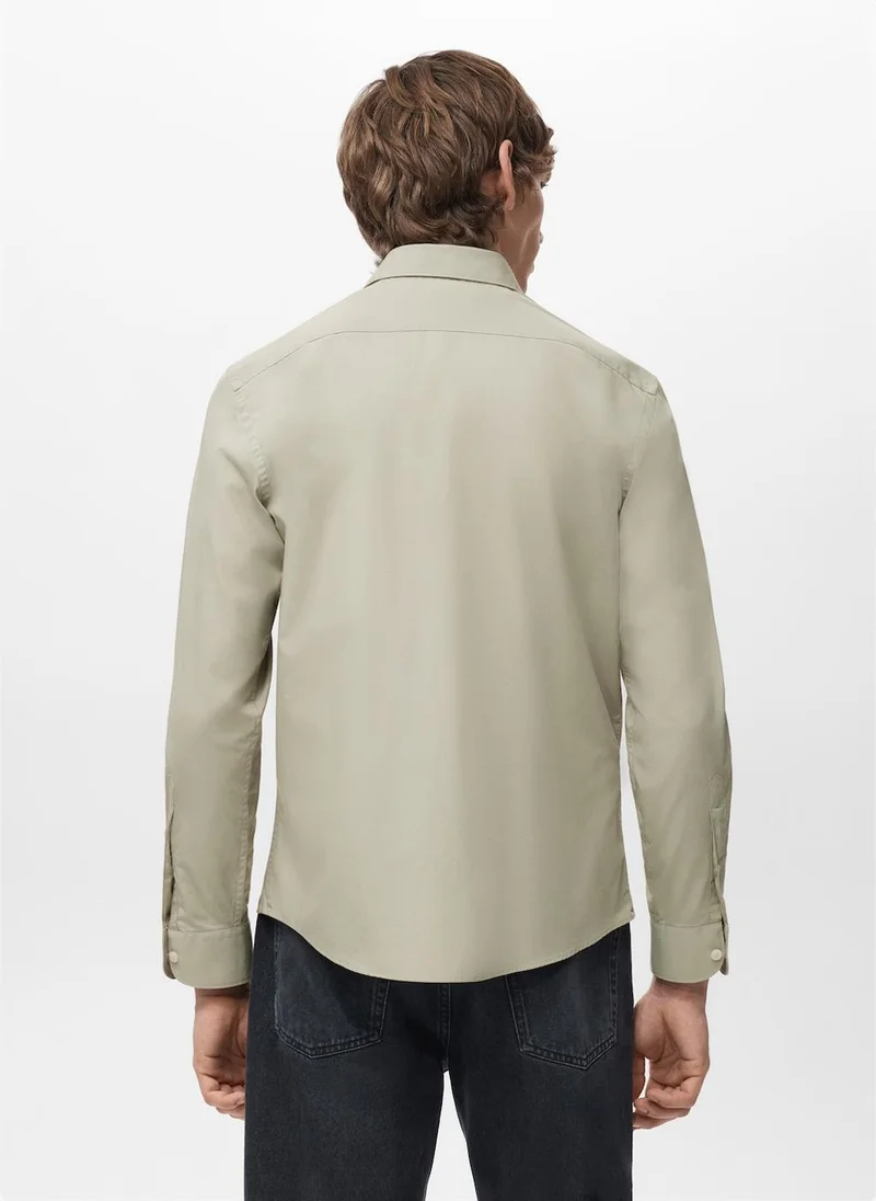 مانجو مان Regular-fit 100% cotton shirt