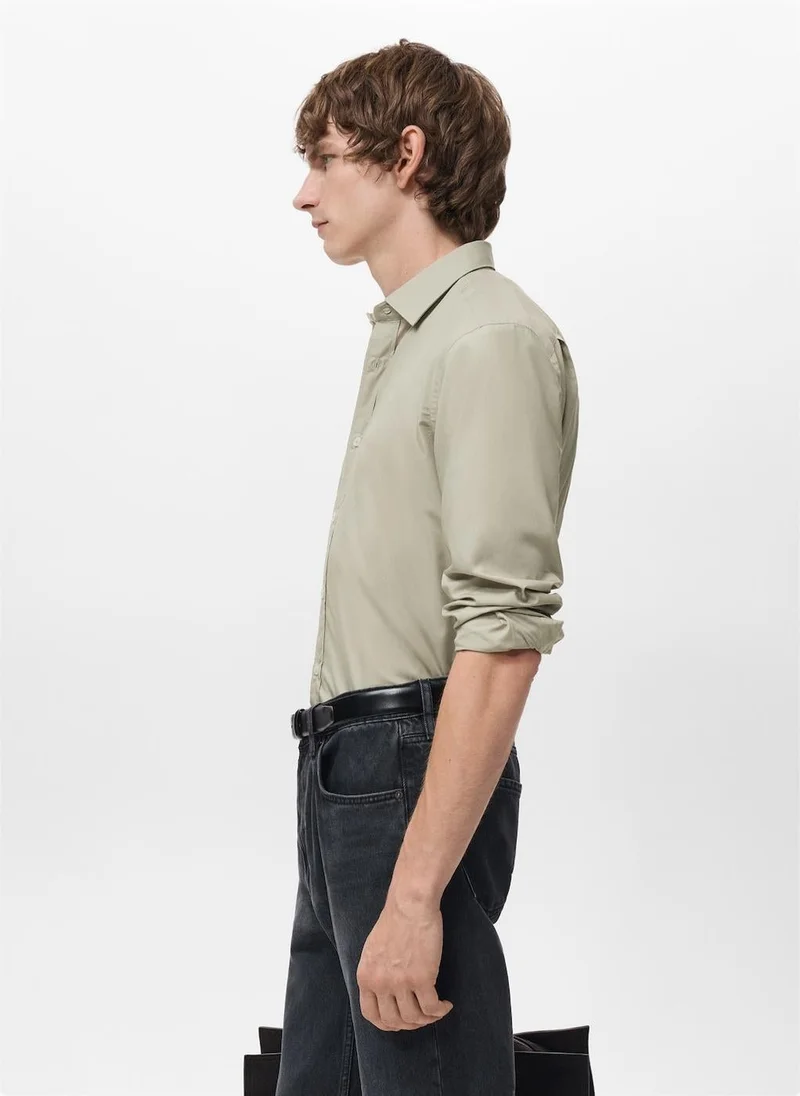Mango Man  Regular-fit 100% cotton shirt for Men | Best Price UAE