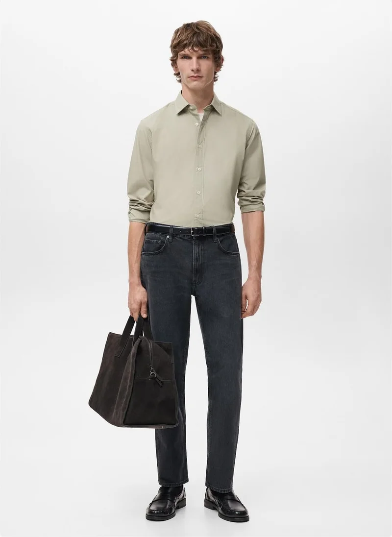 Mango Man  Regular-fit 100% cotton shirt for Men | Best Price UAE