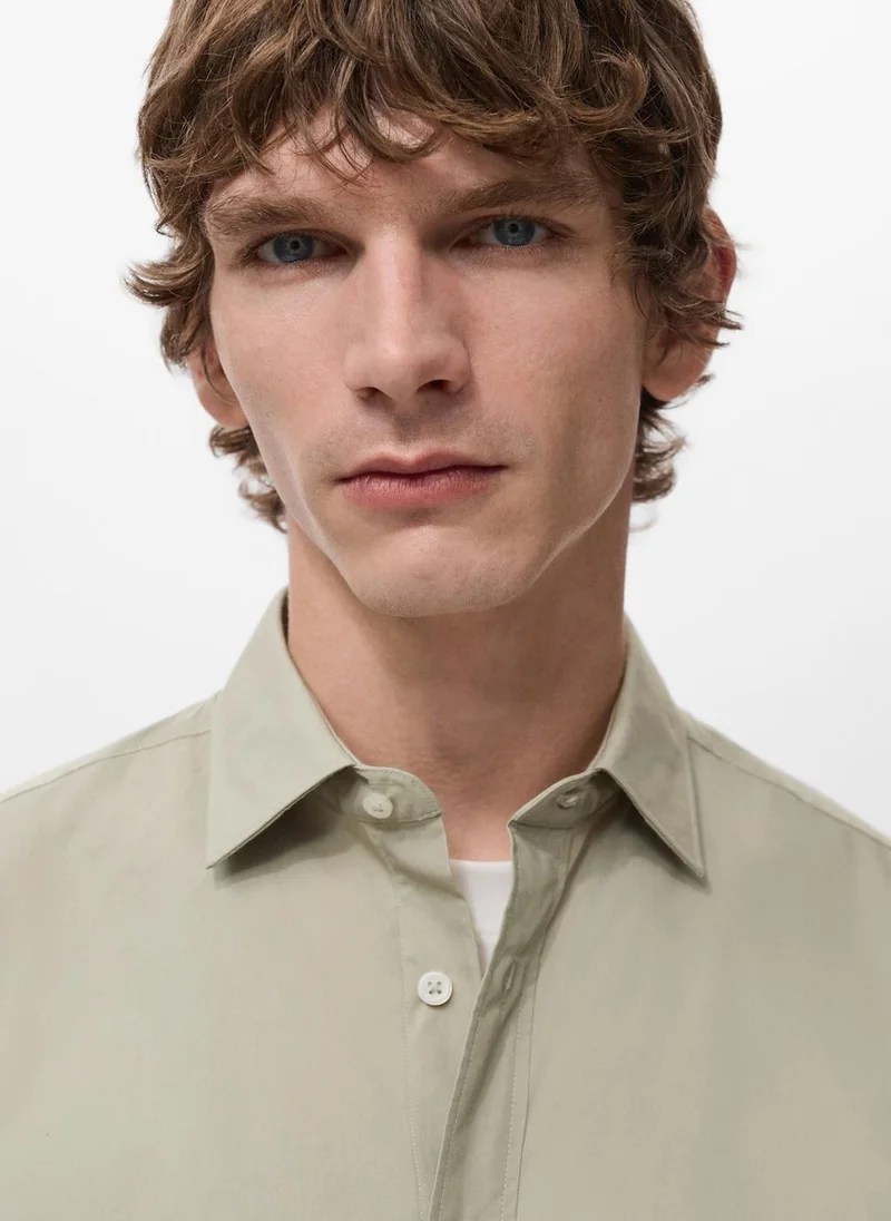 Mango Man  Regular-fit 100% cotton shirt for Men | Best Price UAE