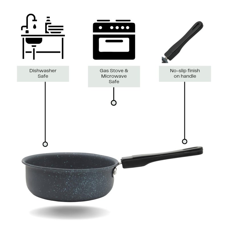 LAZYwindow Nonstick Baby Sauce Pan/Frying Pan 17cm Dia Pack of 2 - Image 5