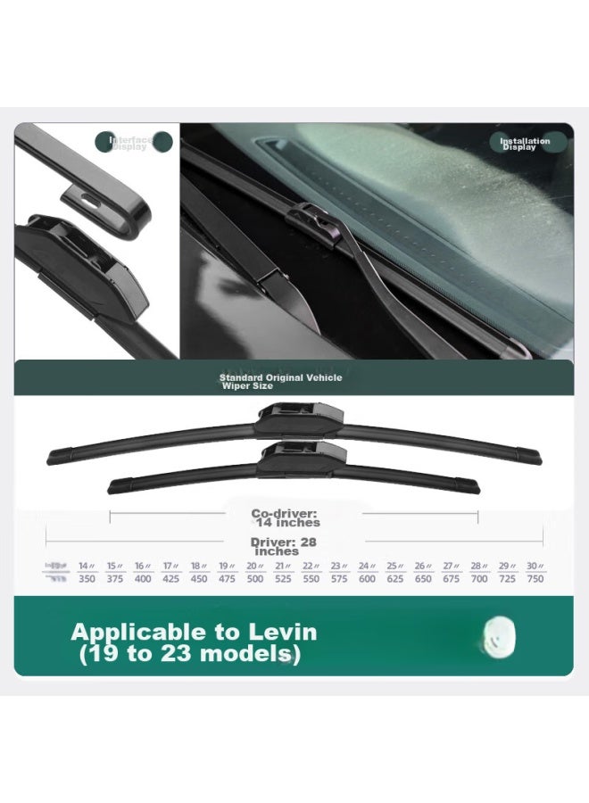 XUFENG Xufeng Car Accessories (xufeng) Toyota Levin Windshield Wipers For - Hybrid Models, Specialized Wiper Blades, Original Equipment  - Image 2