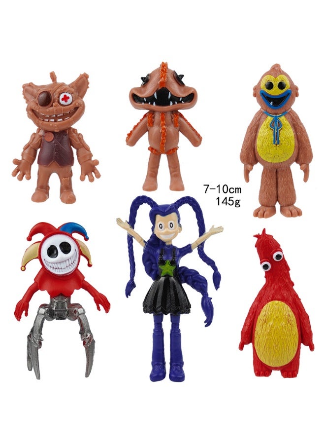 Action Figure Toys, Poppy Playtime 5 Game Character Set, Gift for Fans, Kids, Collectors, Home Decor (6 Pack)