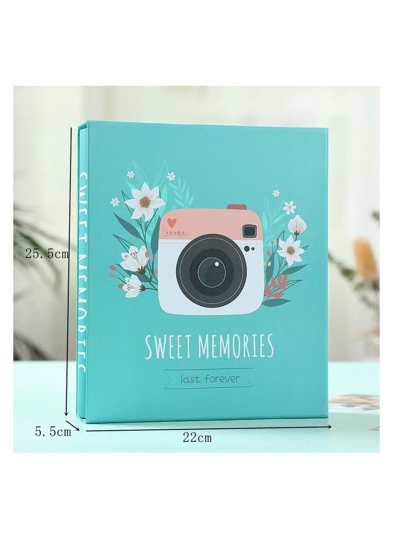 DELGREEN 200 Pockets Foil Stamping Photo Album for 6 Inches Photos Portable Photo Album for Family Wedding Boys Girls  - Image 3