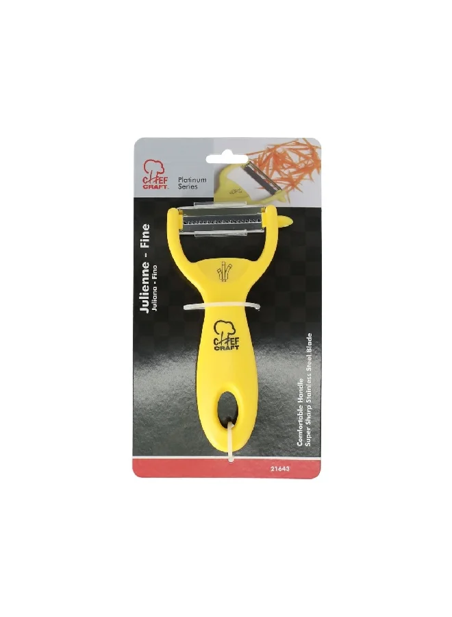 Chef Craft Fine Julienne Peeler Yellow 3 x 6 Inch 21643